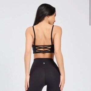 Buffbunny Collection Black Ivy Wrap Sports Bra Medium New With Tags